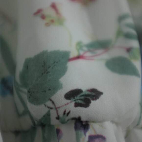 Suzy Shier white floral botanic print sleeveless chiffon dress high low size XS - Picture 6 of 11